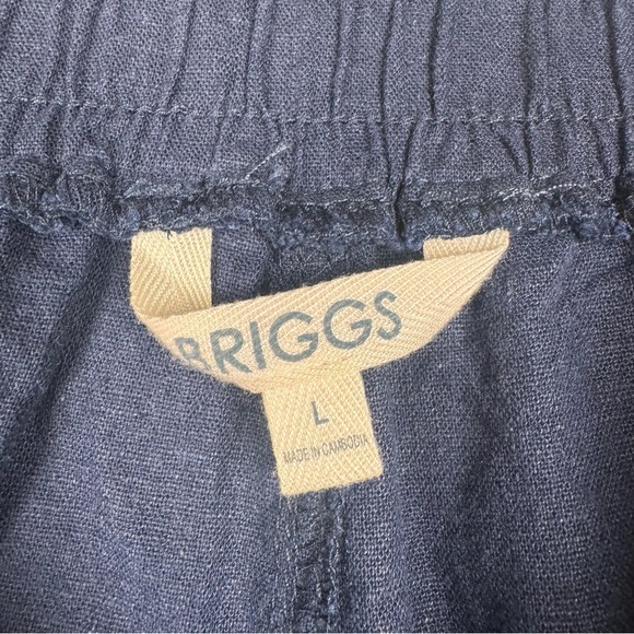 Briggs Women’s Linen blend Pull on Pants Elastic Waistband Size Large Wide Leg - Picture 8 of 8